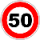 50 km/h - 31 mph